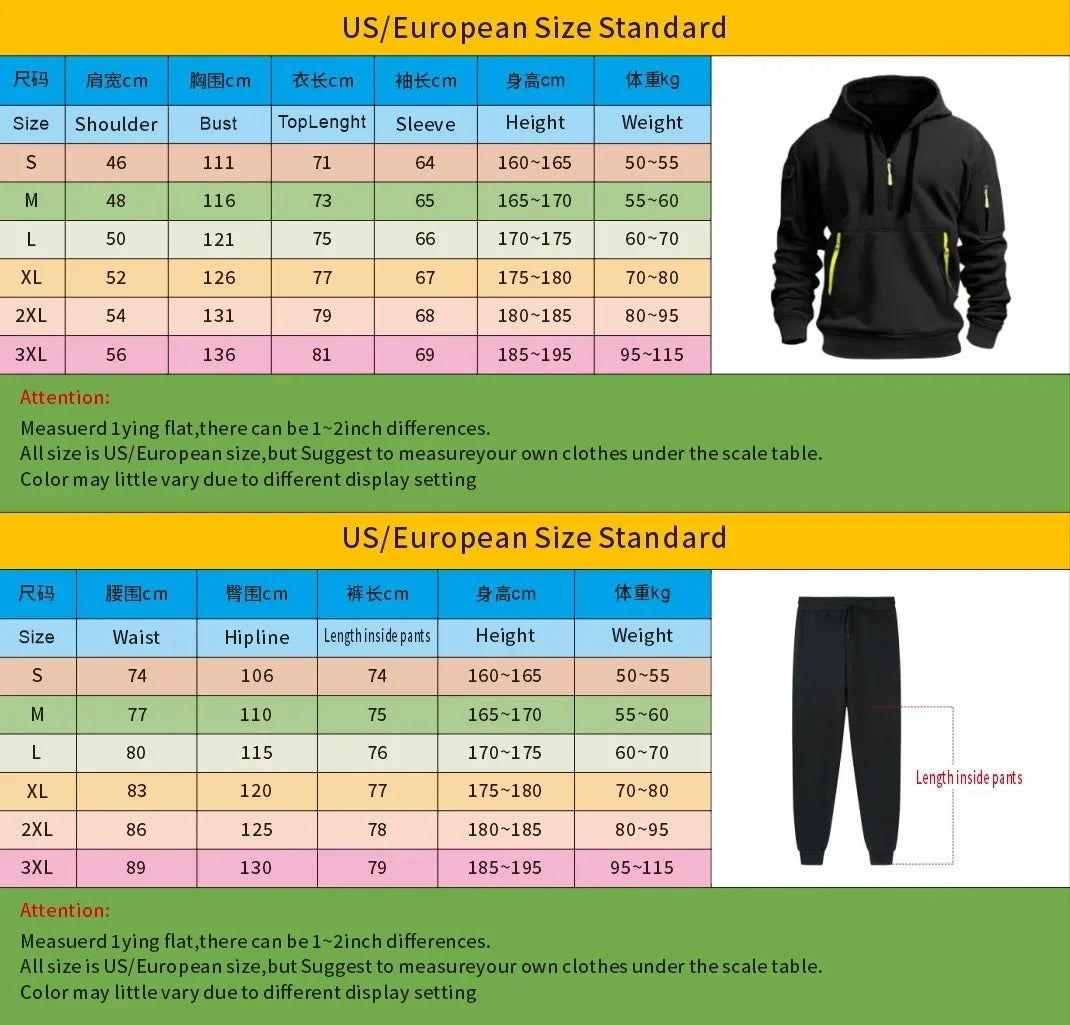 "FlexFit Tracksuit: Men's Fleece Hoodie & Sweatshirt Set for Casual Comfort"