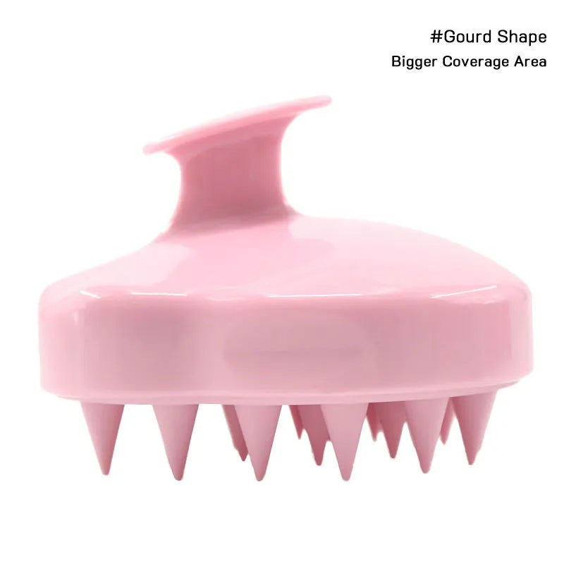 Hair Scalp Massager Brush Eco Friendly Hair Exfoliator Brush Wheat Straw Head Scrubber Silicone Scalp Massager Shampoo Brush