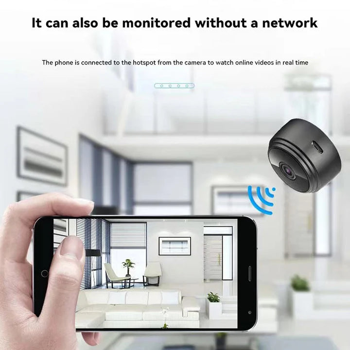 "VisionGuard A9: Smart WiFi Mini Security Cam"