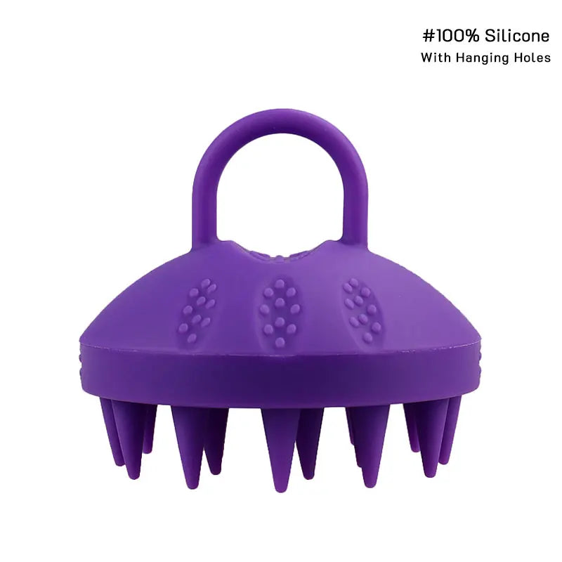 Hair Scalp Massager Brush Eco Friendly Hair Exfoliator Brush Wheat Straw Head Scrubber Silicone Scalp Massager Shampoo Brush