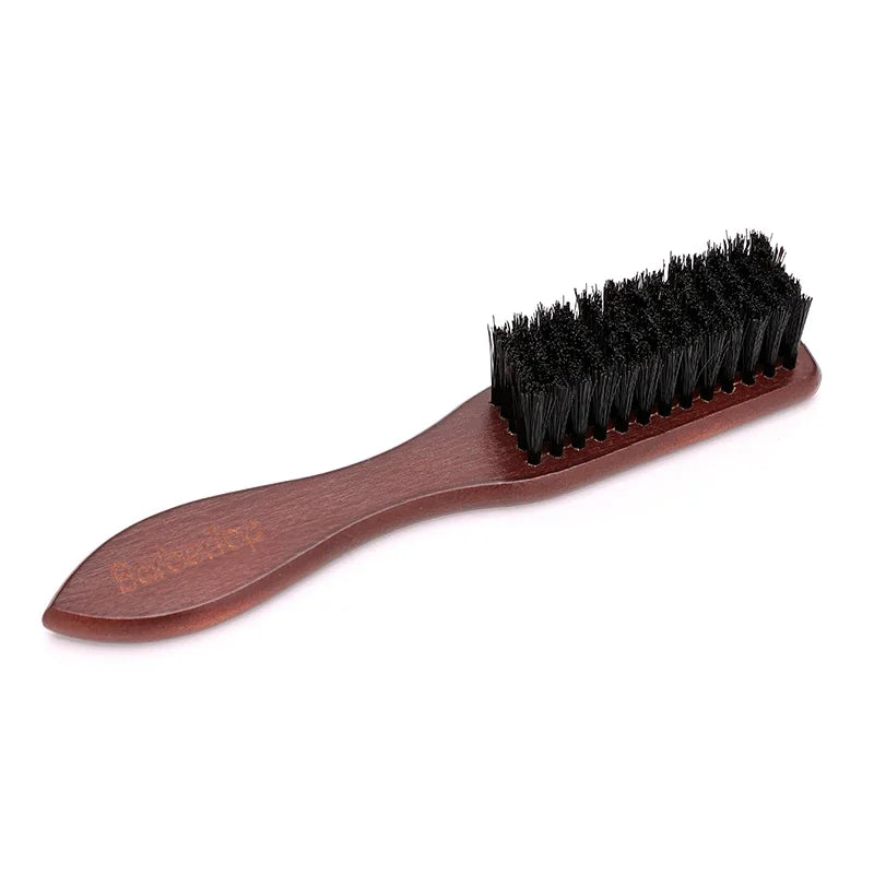 Barber Wood Handle Hairdressing Soft Hair Cleaning Brush Retro Neck Duster Broken Remove Comb Hair Styling Salon Tools