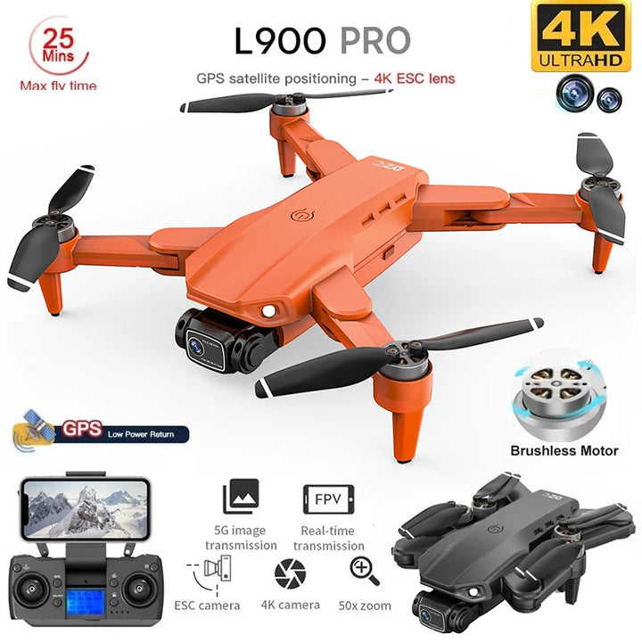 "SkyVision L900 Pro: 4K GPS Drone with Dual Camera & 5G WiFi"