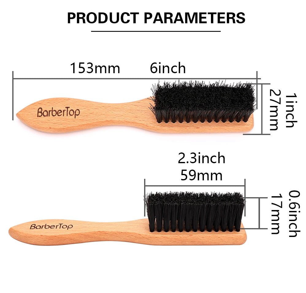 Barber Wood Handle Hairdressing Soft Hair Cleaning Brush Retro Neck Duster Broken Remove Comb Hair Styling Salon Tools
