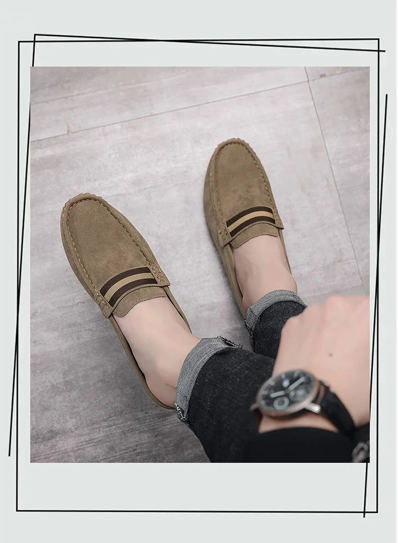 Lefu Shoes Men's Lightweight Bean Shoes Summer One Step Push lazy Breathable Casual Half Support Slippers for men