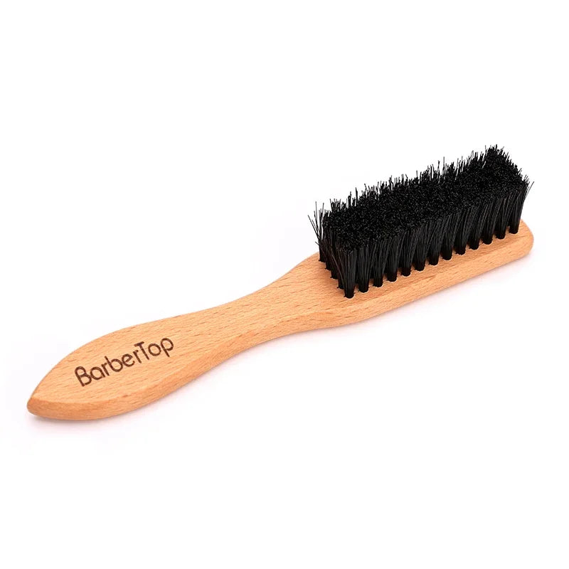 Barber Wood Handle Hairdressing Soft Hair Cleaning Brush Retro Neck Duster Broken Remove Comb Hair Styling Salon Tools