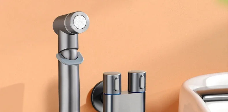 Hygienic Shower for Bathroom Toilet Bidet Shower Head Double Outlet Angle Valve of Bathroom Accessories Bidet Toilet Seat