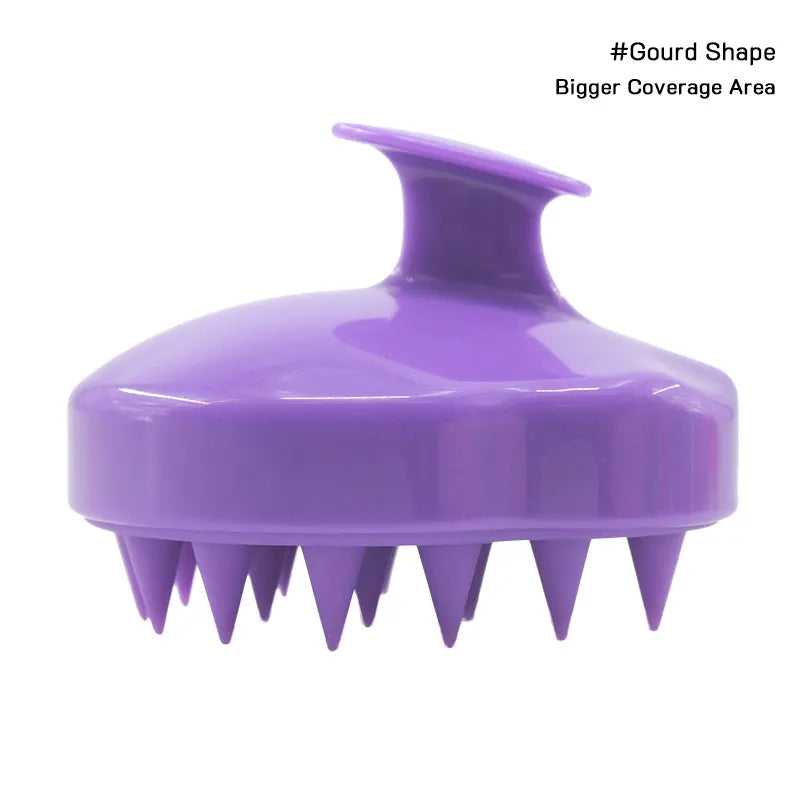 Hair Scalp Massager Brush Eco Friendly Hair Exfoliator Brush Wheat Straw Head Scrubber Silicone Scalp Massager Shampoo Brush