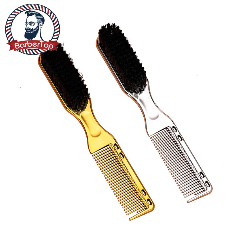 Barber Wood Handle Hairdressing Soft Hair Cleaning Brush Retro Neck Duster Broken Remove Comb Hair Styling Salon Tools