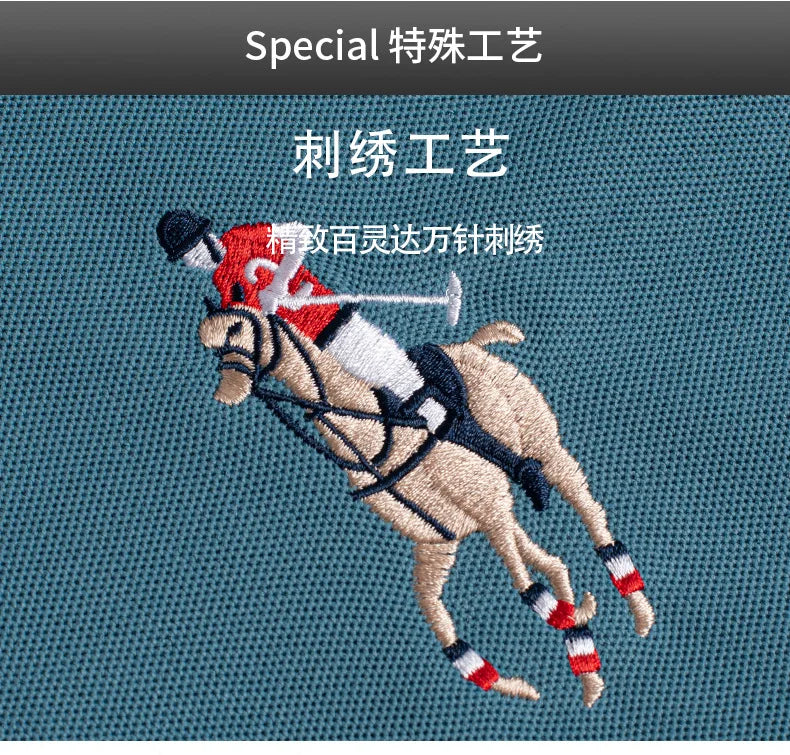 Autumn New Men's Lapel Long Sleeved T-shirt Embroidered Loose Casual Fashion Polo Shirt