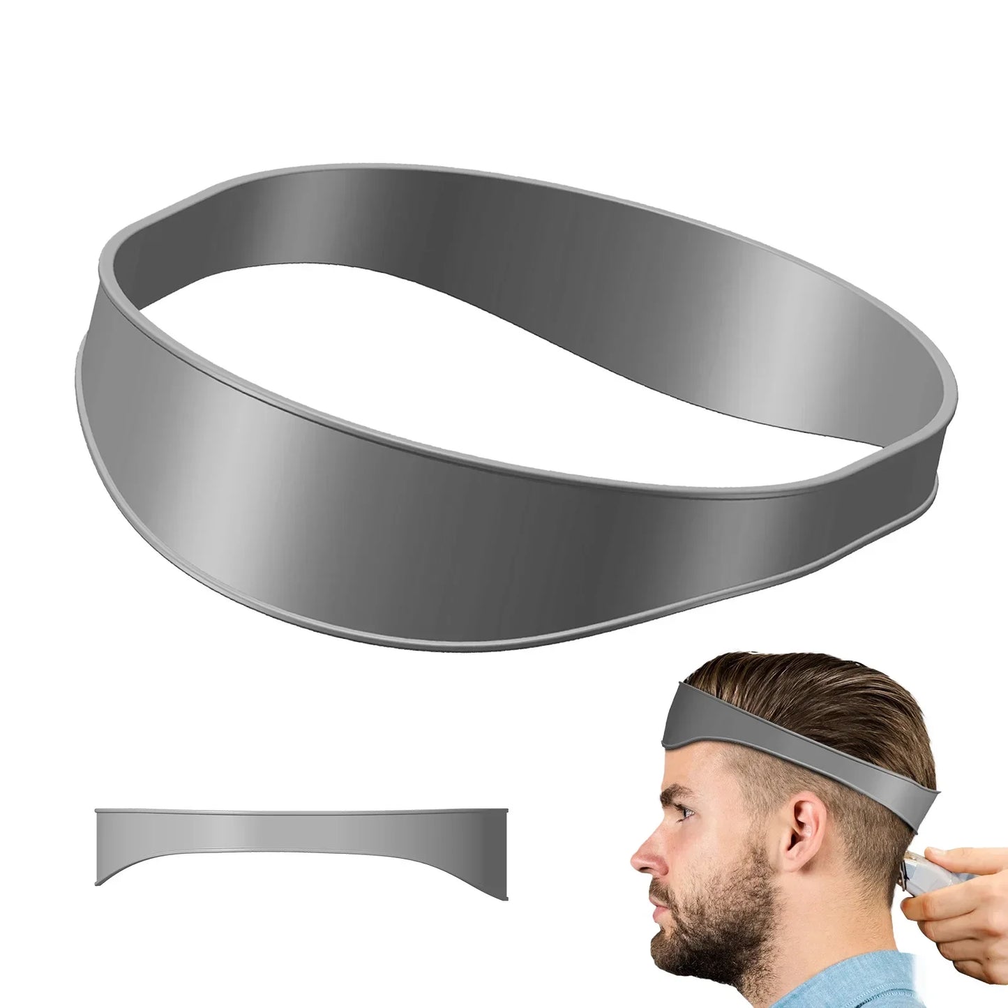 DIY Home Hair Trimming Haircuts Curved Headband Silicone Neckline Shaving Template Hair Cutting Guide Barber Hair Styling Tools