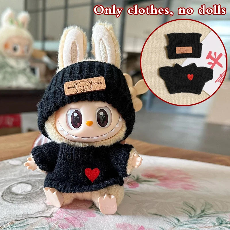 Doll clothes for Labubu Outfit V1 V2 V3 17cm Dolls Sitting Accessories