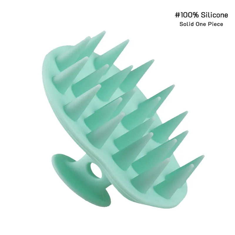 Hair Scalp Massager Brush Eco Friendly Hair Exfoliator Brush Wheat Straw Head Scrubber Silicone Scalp Massager Shampoo Brush
