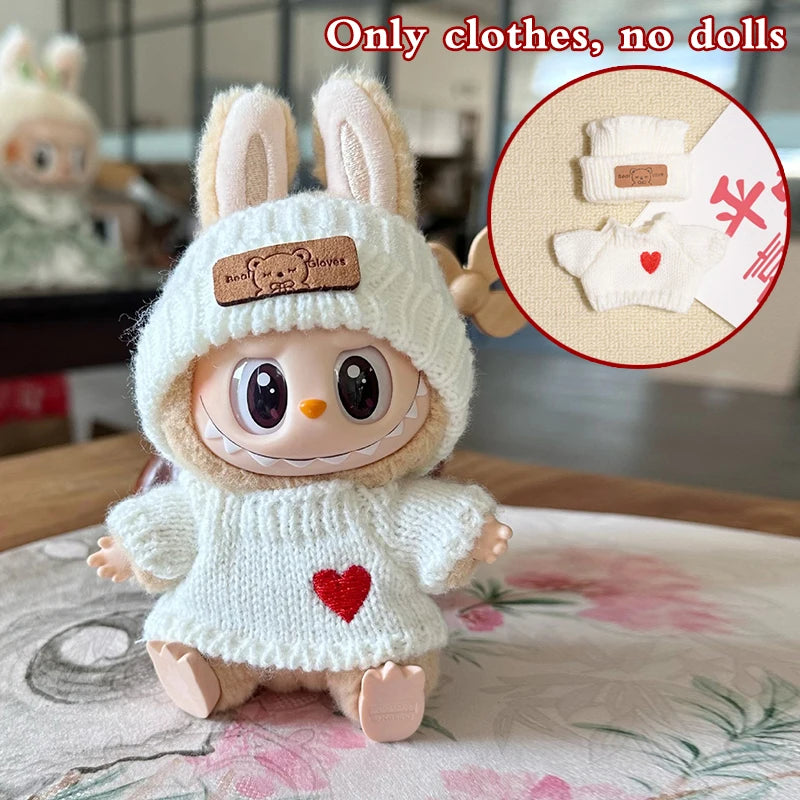 Doll clothes for Labubu Outfit V1 V2 V3 17cm Dolls Sitting Accessories