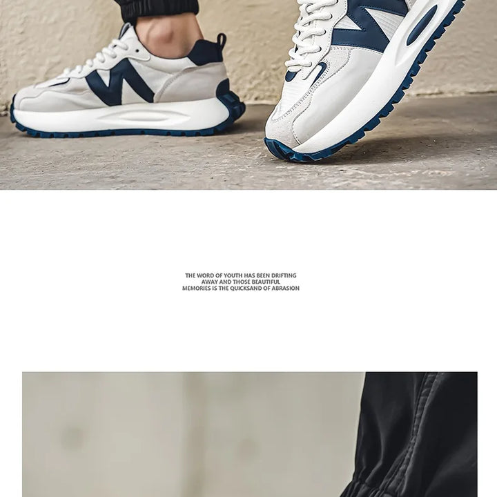 Fashion brand tenis men casual faux leather sneakers male wedged shoes 2025 spring summer breathable trainers man  gym run shoes