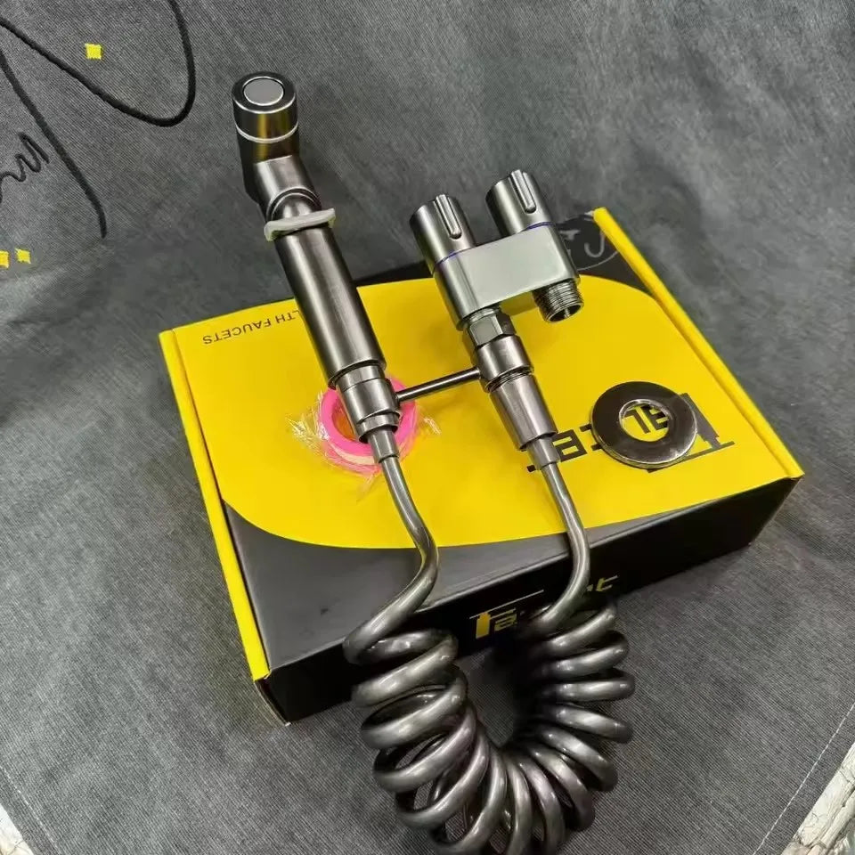 Hygienic Shower for Bathroom Toilet Bidet Shower Head Double Outlet Angle Valve of Bathroom Accessories Bidet Toilet Seat