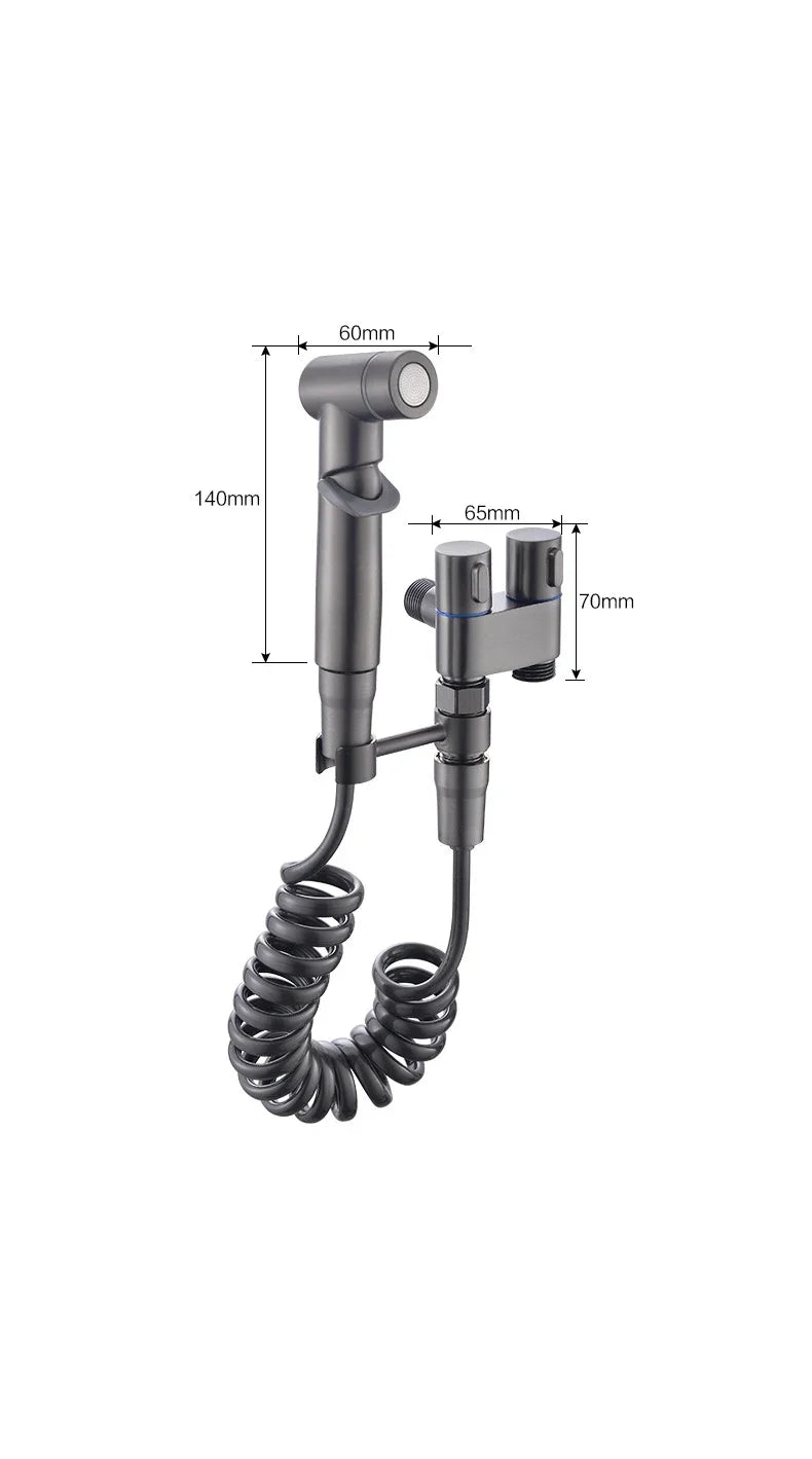 Hygienic Shower for Bathroom Toilet Bidet Shower Head Double Outlet Angle Valve of Bathroom Accessories Bidet Toilet Seat