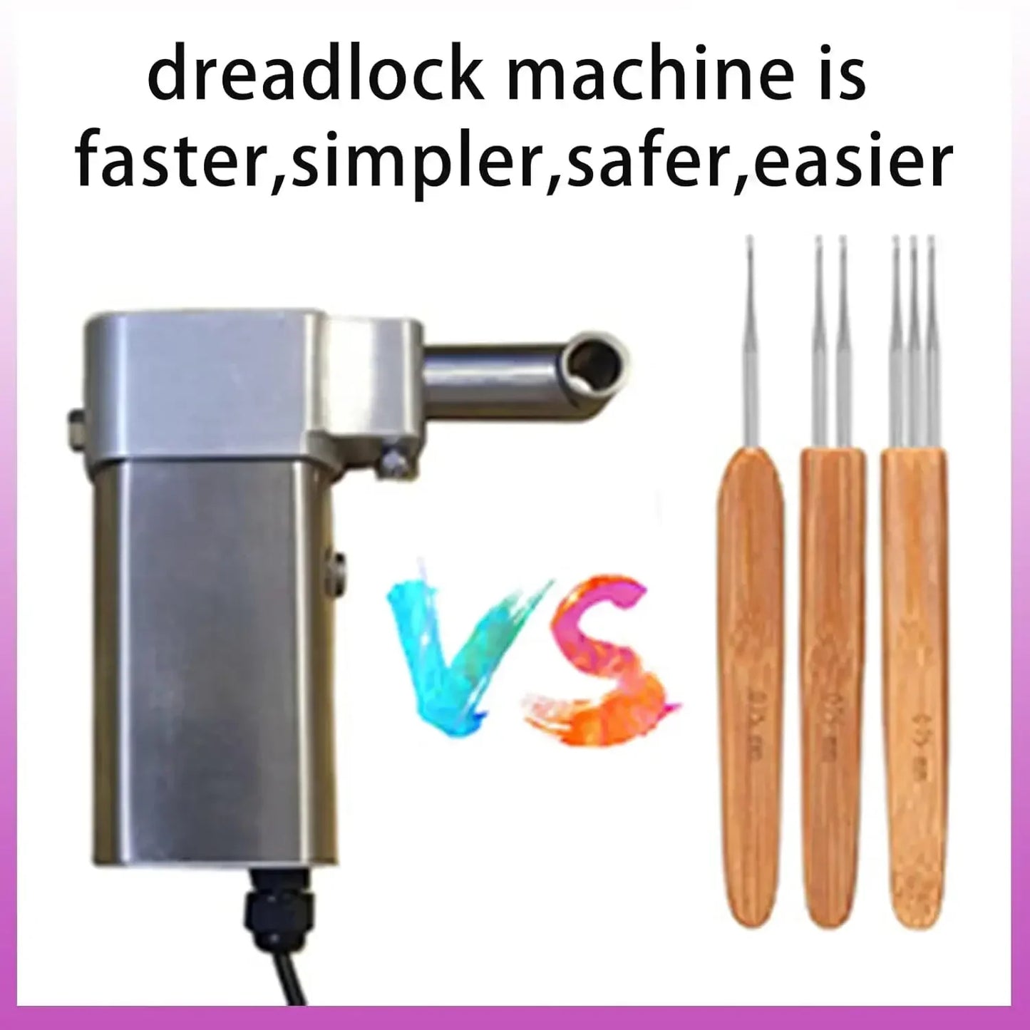 Dreadlock Machine, Automatic Dreadlock Machine, Handheld Portable Dreadlock Maker, DIY Dreadlocks Braiding Hair Extensions