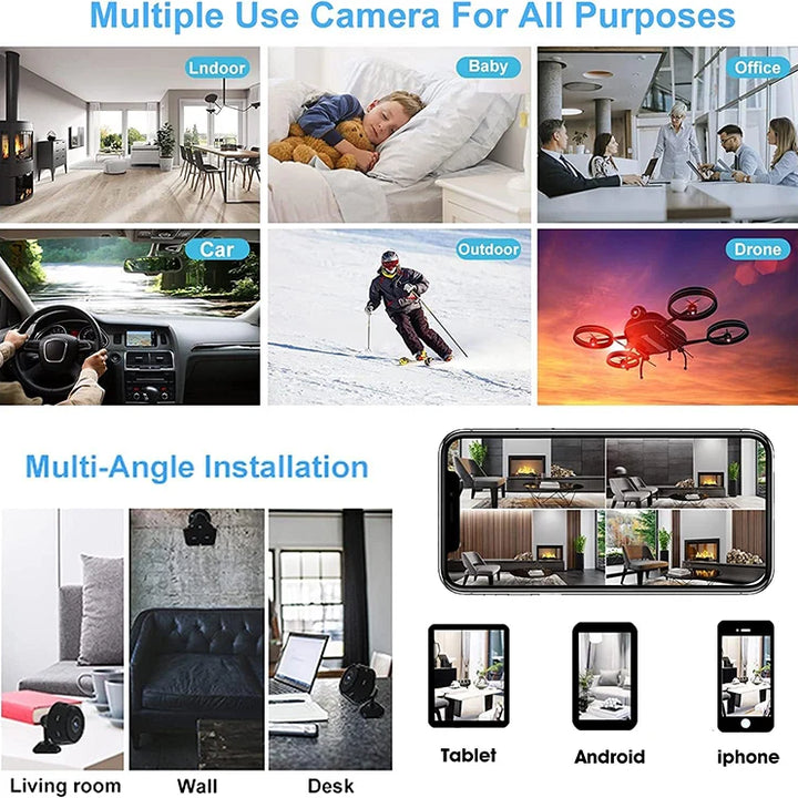 "VisionGuard A9: Smart WiFi Mini Security Cam"