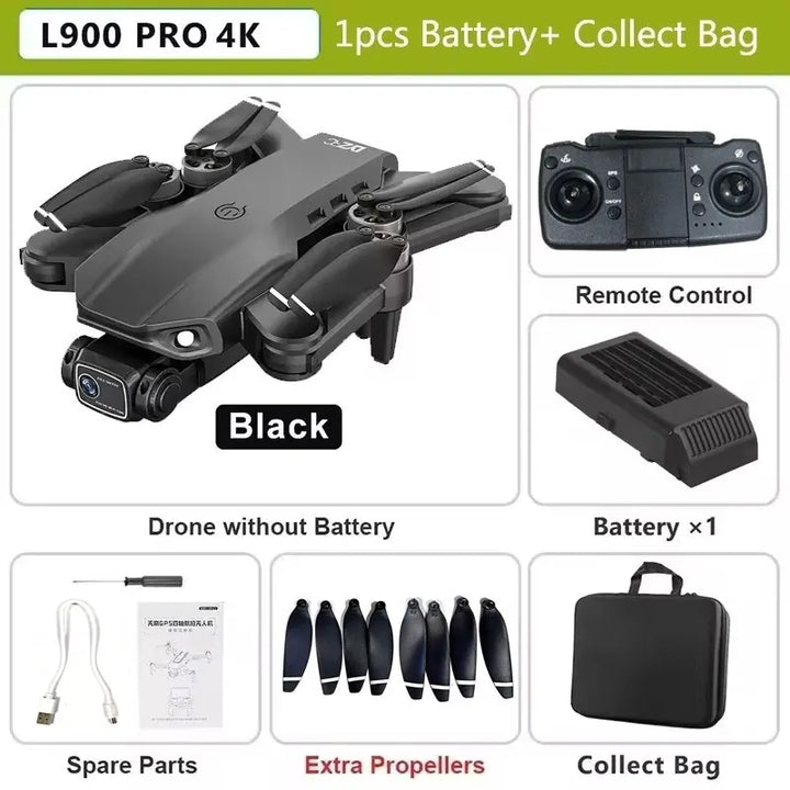 "SkyVision L900 Pro: 4K GPS Drone with Dual Camera & 5G WiFi"