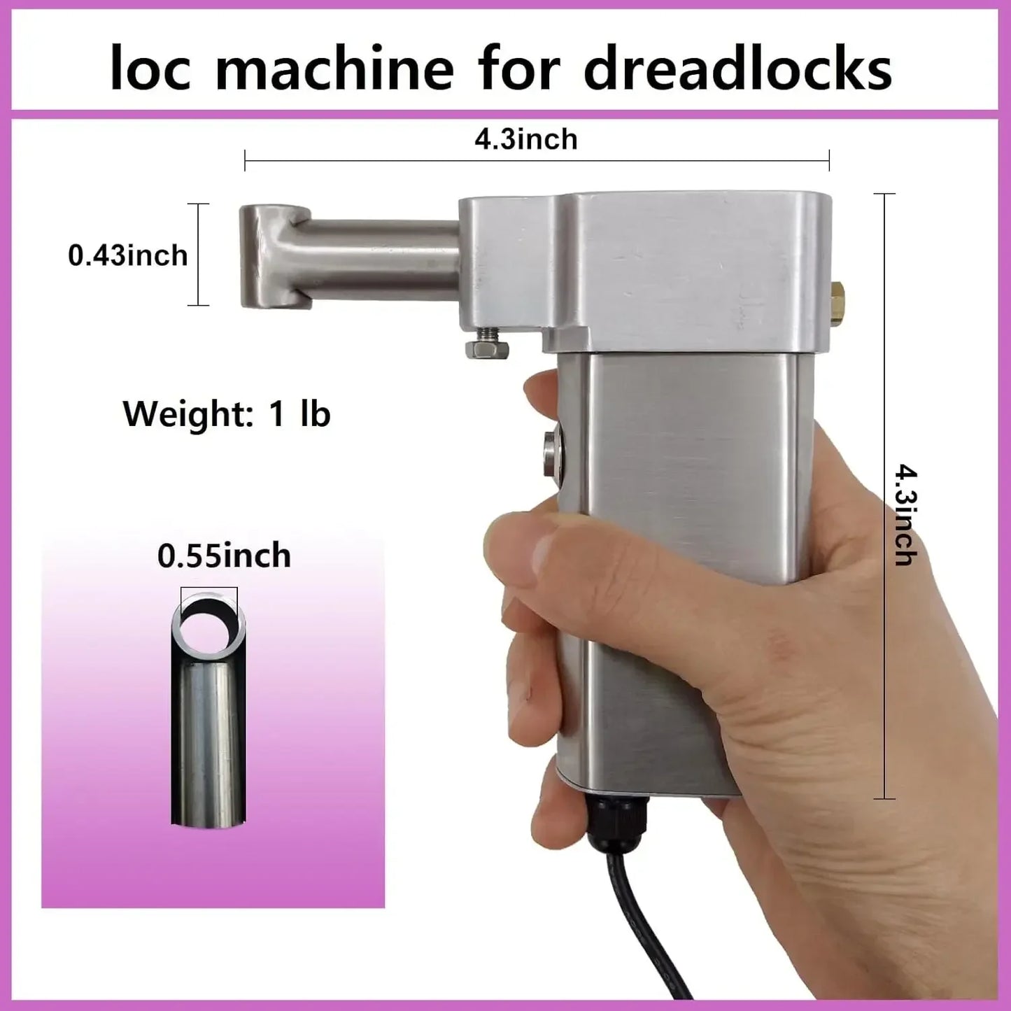 Dreadlock Machine, Automatic Dreadlock Machine, Handheld Portable Dreadlock Maker, DIY Dreadlocks Braiding Hair Extensions