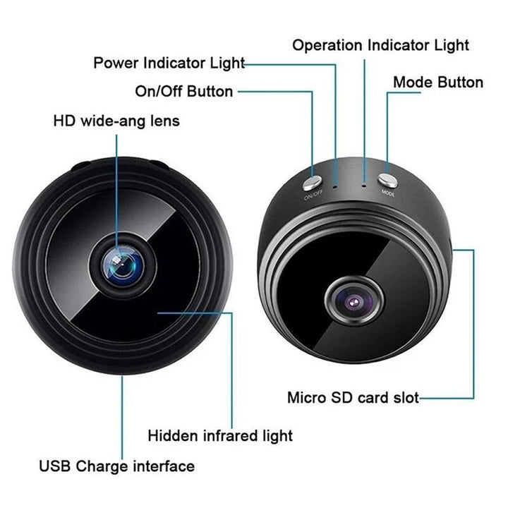 "VisionGuard A9: Smart WiFi Mini Security Cam"