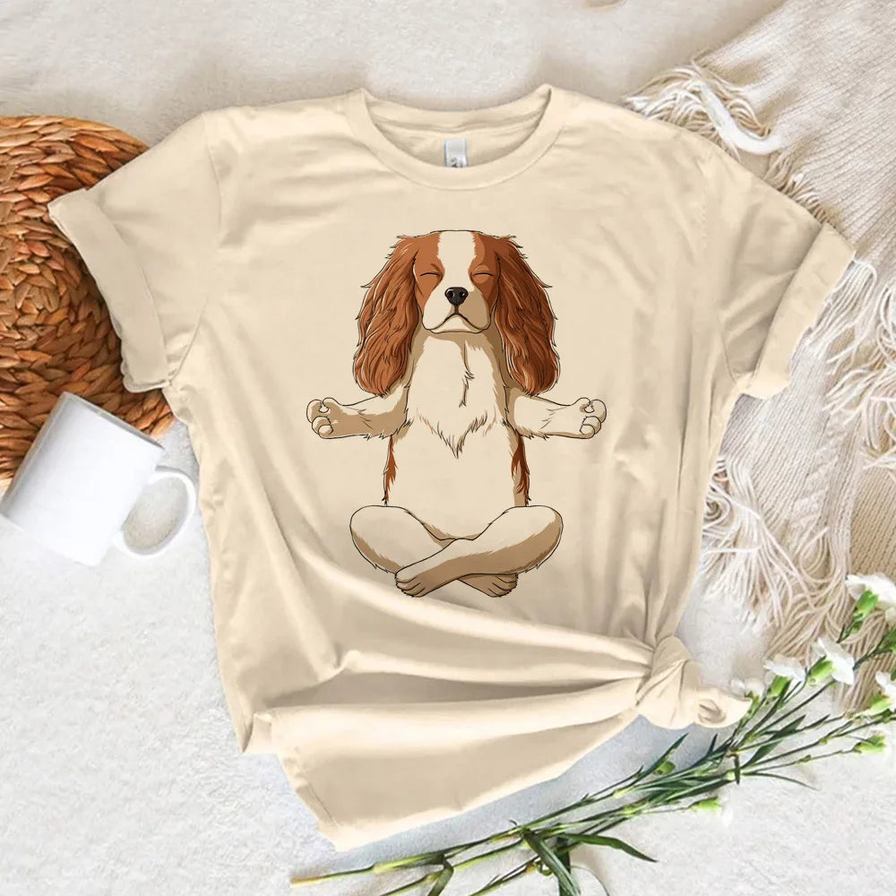Cavalier King Charles Spaniel Dog Tee women Y2K designer harajuku t-shirts girl y2k streetwear clothing