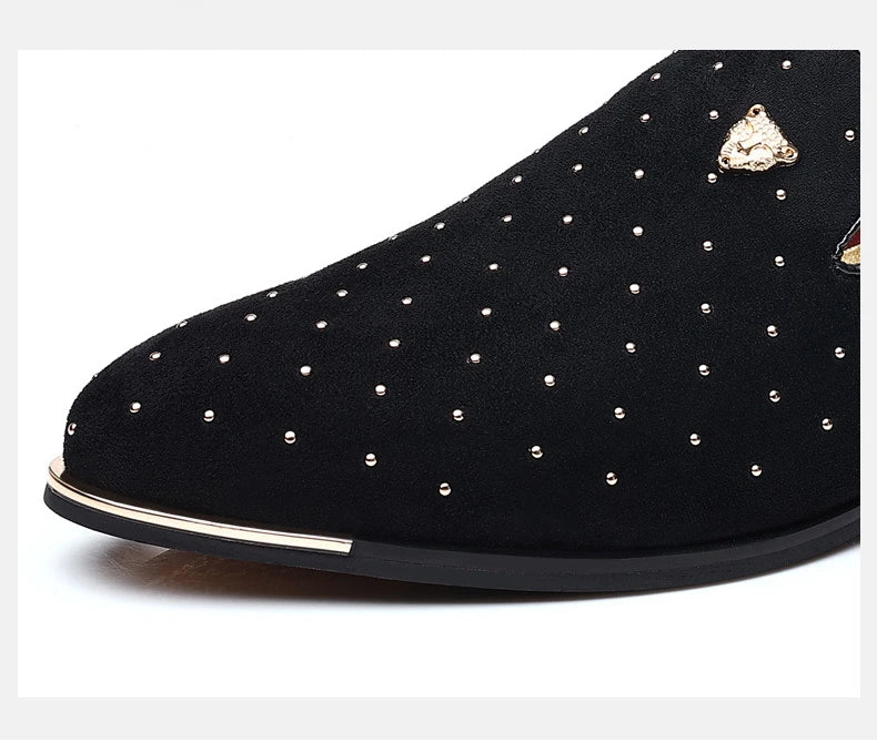 Luxury Men Dress Shoes Suede Men Casual Shoes Elegant Comfortable Loafers Designer Business Leather Shoes for Men Zapatos Hombre