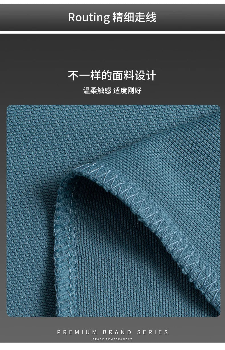 Autumn New Men's Lapel Long Sleeved T-shirt Embroidered Loose Casual Fashion Polo Shirt