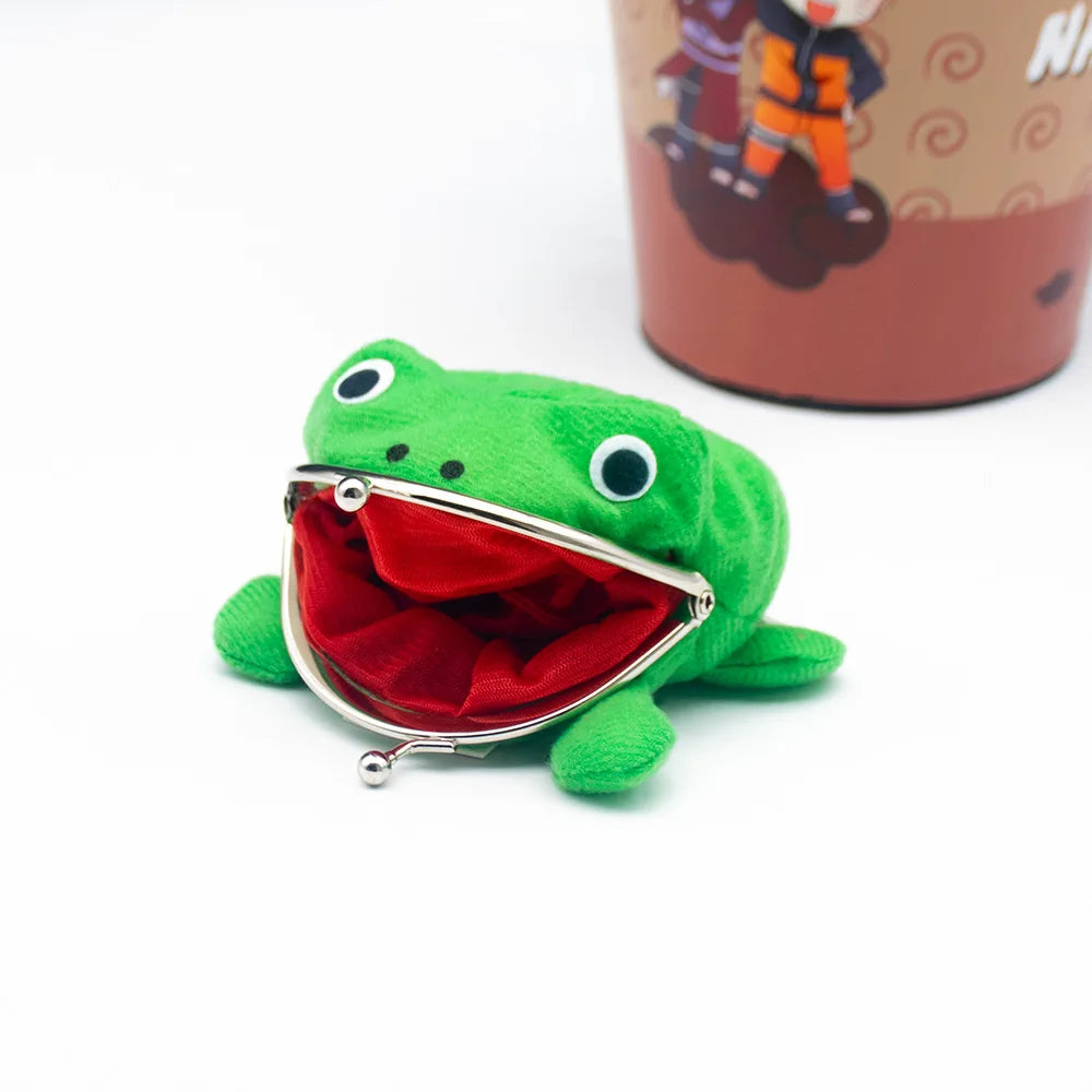 1PC Frog Coin Purses Cartoon Wallet Pouch Anime Manga Shape Fluff Clutch Cosplay Cute Wallet purse Coin Holder Girls Gift