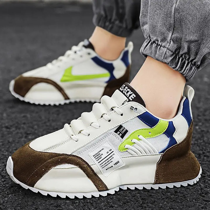 Fashion brand tenis men casual faux leather sneakers male wedged shoes 2025 spring summer breathable trainers man  gym run shoes