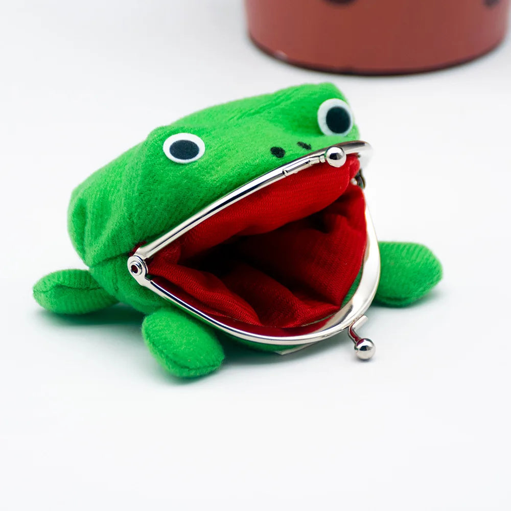 1PC Frog Coin Purses Cartoon Wallet Pouch Anime Manga Shape Fluff Clutch Cosplay Cute Wallet purse Coin Holder Girls Gift