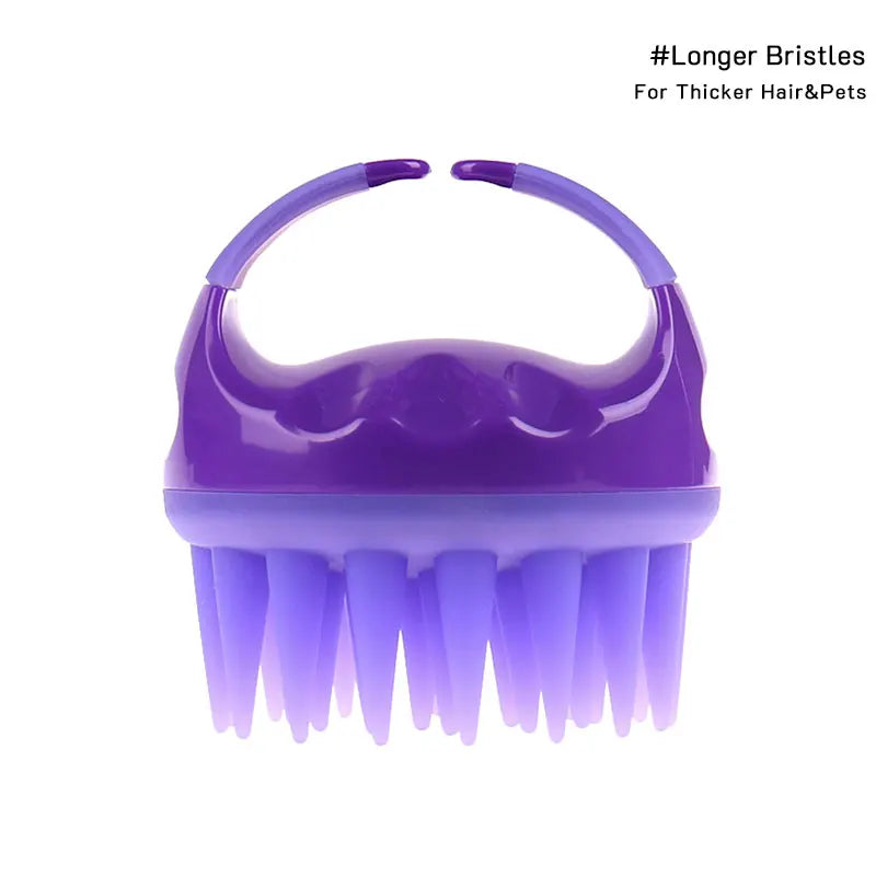 Hair Scalp Massager Brush Eco Friendly Hair Exfoliator Brush Wheat Straw Head Scrubber Silicone Scalp Massager Shampoo Brush