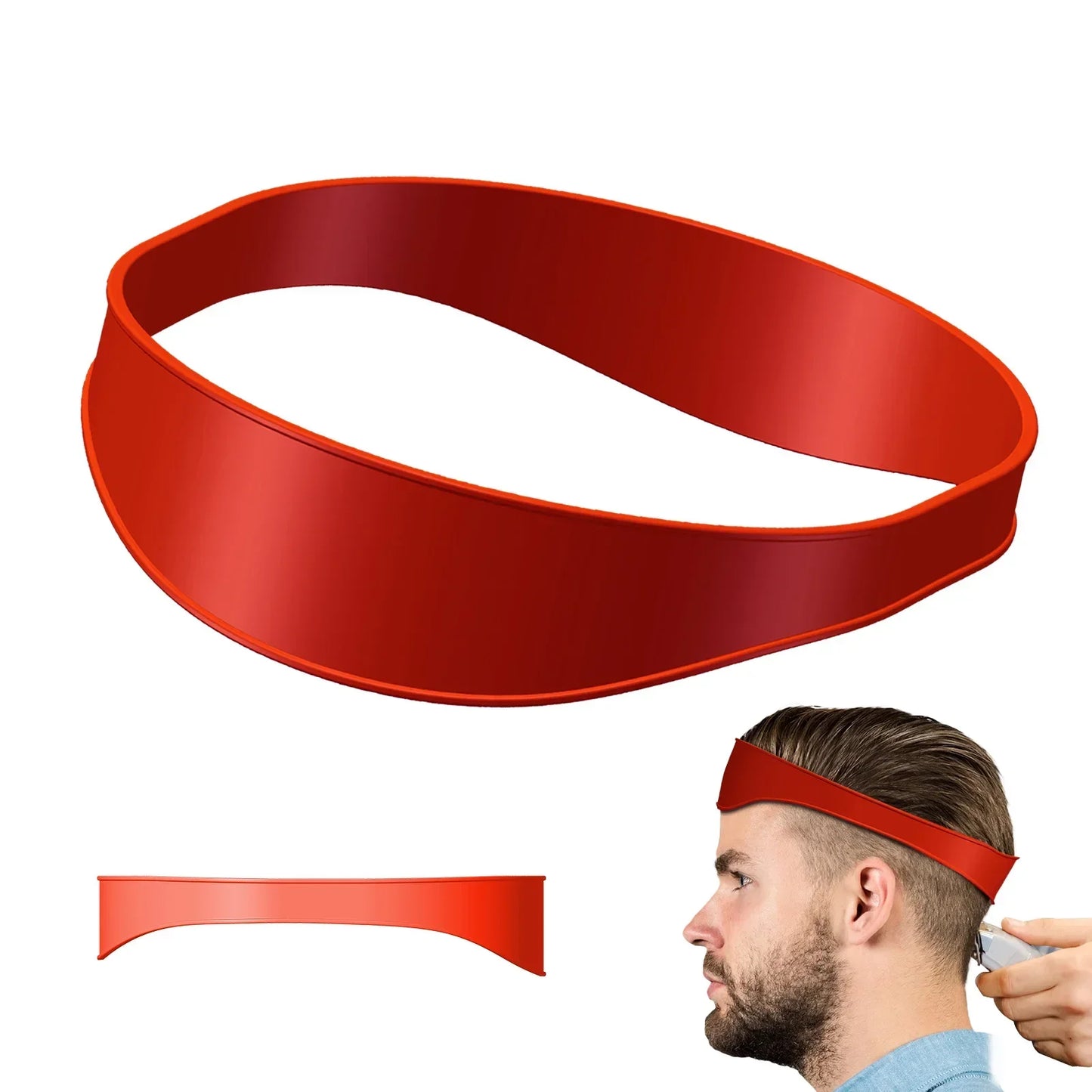 DIY Home Hair Trimming Haircuts Curved Headband Silicone Neckline Shaving Template Hair Cutting Guide Barber Hair Styling Tools
