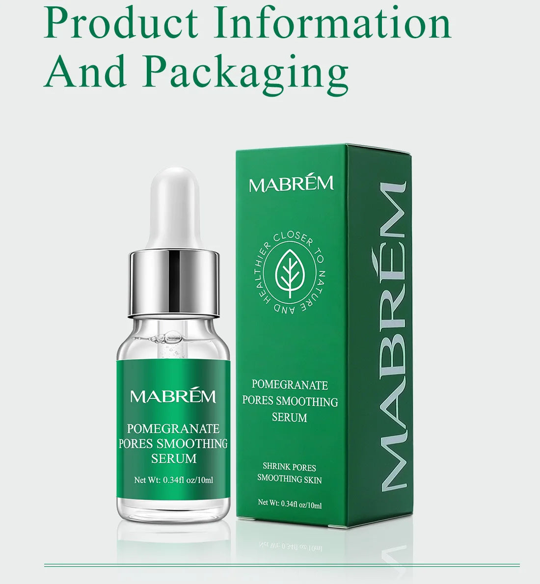 MABREM Pore Shrinking Serum Essence Pores Treatment Moisturizing Relieve Dryness Oil-Control Firming Repairing Smooth Skin Care