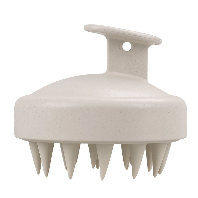 Hair Scalp Massager Brush Eco Friendly Hair Exfoliator Brush Wheat Straw Head Scrubber Silicone Scalp Massager Shampoo Brush