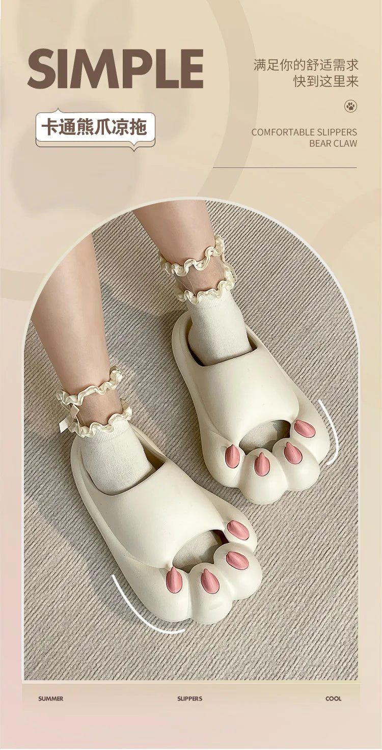 Cute Tiger Paw Slippers