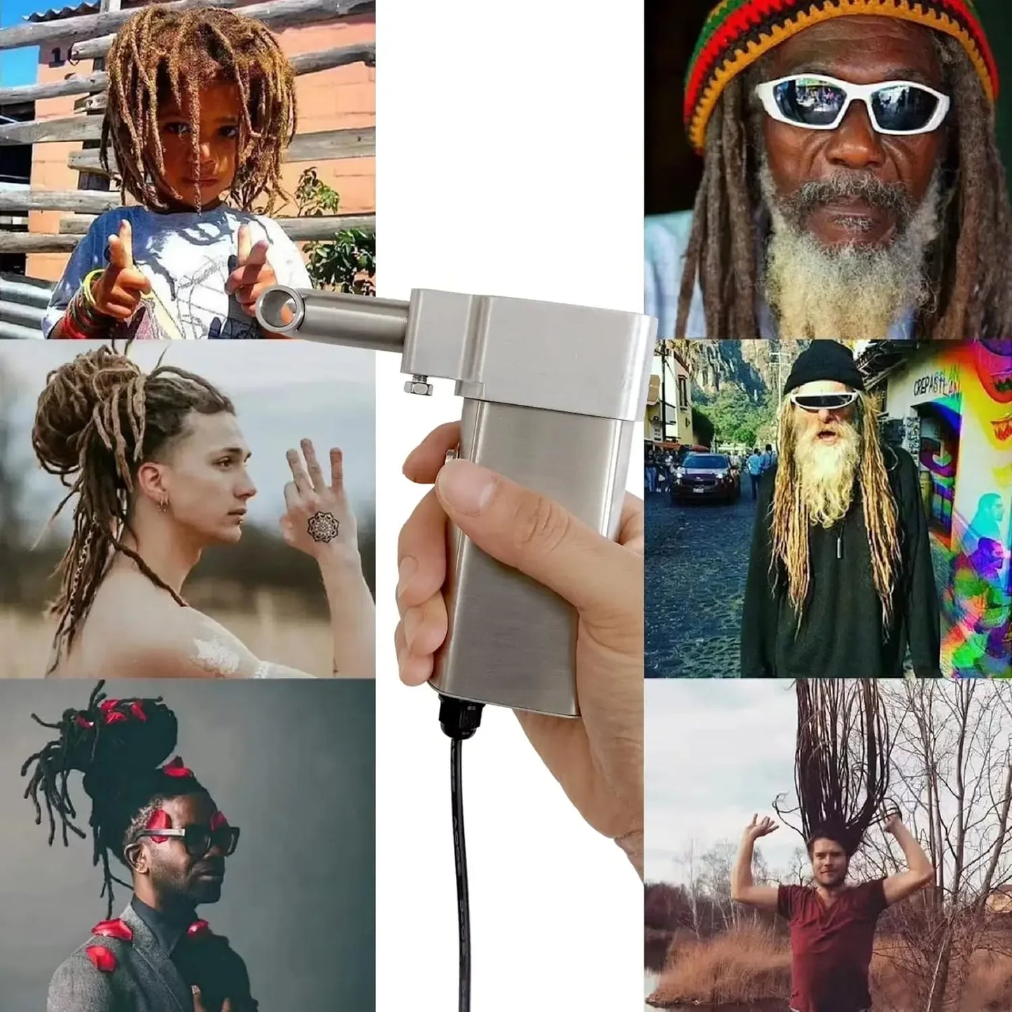 Dreadlock Machine, Automatic Dreadlock Machine, Handheld Portable Dreadlock Maker, DIY Dreadlocks Braiding Hair Extensions