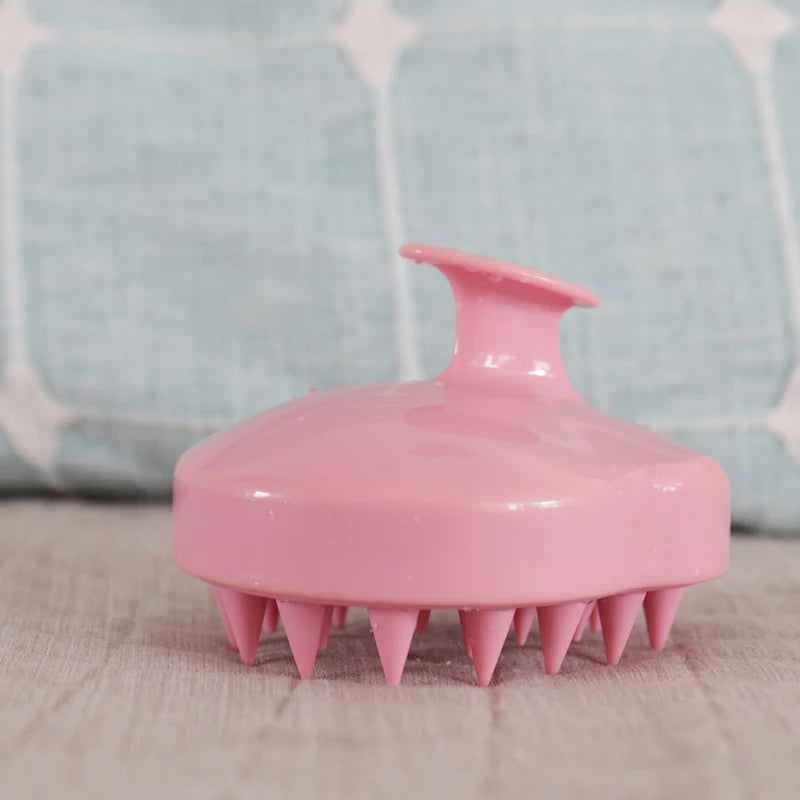 Hair Scalp Massager Brush Eco Friendly Hair Exfoliator Brush Wheat Straw Head Scrubber Silicone Scalp Massager Shampoo Brush