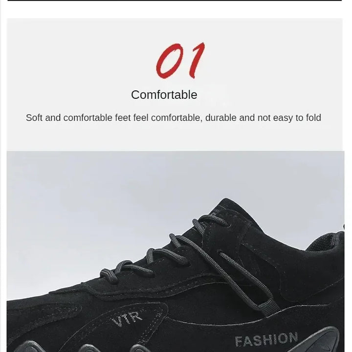 Men's breathable and anti slip work shoes, fashionable sports shoes, men's outdoor hiking shoes, skateboarding shoes