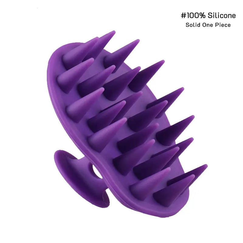 Hair Scalp Massager Brush Eco Friendly Hair Exfoliator Brush Wheat Straw Head Scrubber Silicone Scalp Massager Shampoo Brush