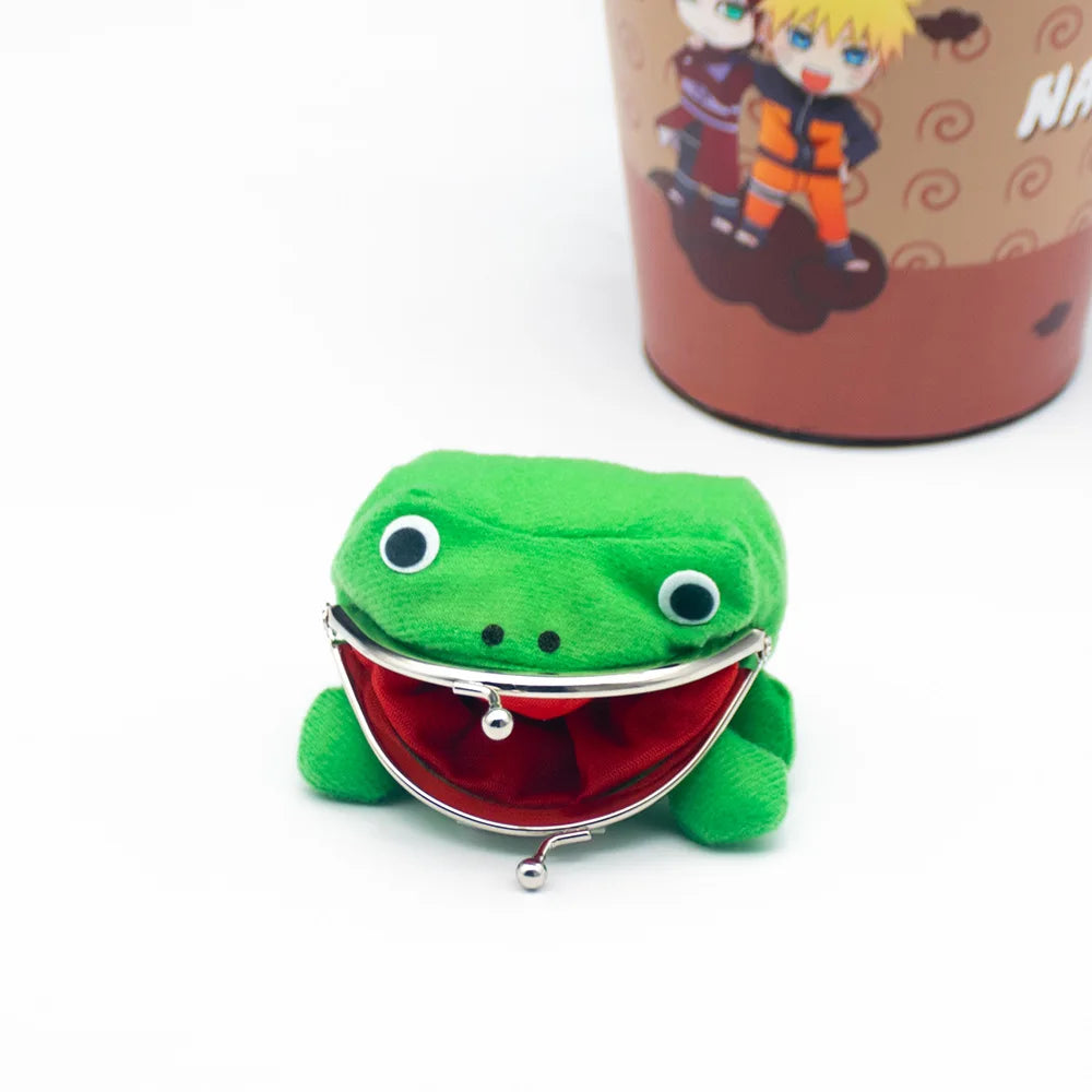 1PC Frog Coin Purses Cartoon Wallet Pouch Anime Manga Shape Fluff Clutch Cosplay Cute Wallet purse Coin Holder Girls Gift