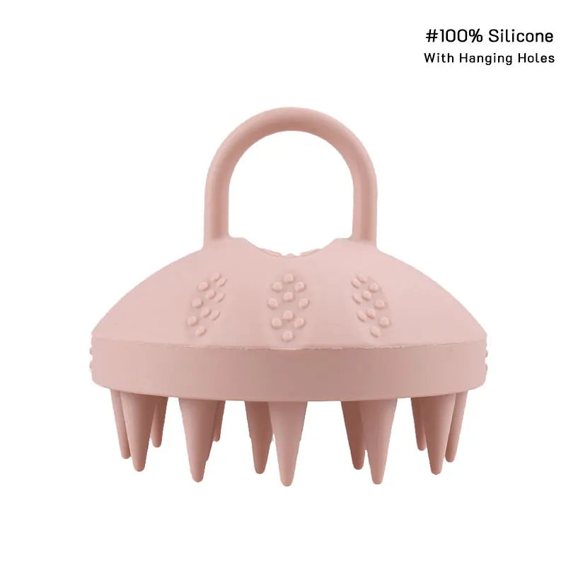 Hair Scalp Massager Brush Eco Friendly Hair Exfoliator Brush Wheat Straw Head Scrubber Silicone Scalp Massager Shampoo Brush