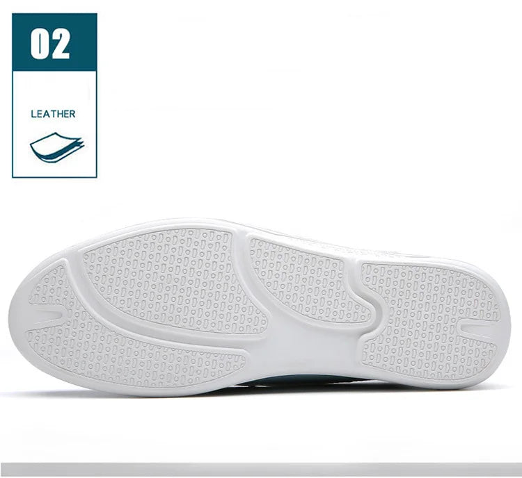 Mens Leather Shoes 2024 Casual Slip on Formal Dress Loafers Breathable Soft Flats for Male Non Slip Driving Office Work Shoes