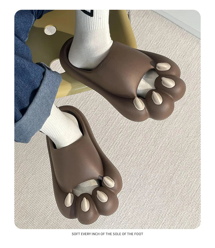 Cute Tiger Paw Slippers