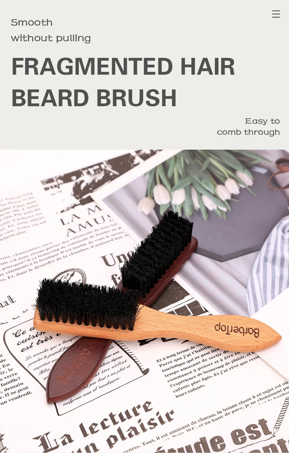 Barber Wood Handle Hairdressing Soft Hair Cleaning Brush Retro Neck Duster Broken Remove Comb Hair Styling Salon Tools