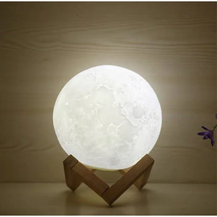 "LunaGlow 3D: Magical Moon Lamp for Cozy Nights"