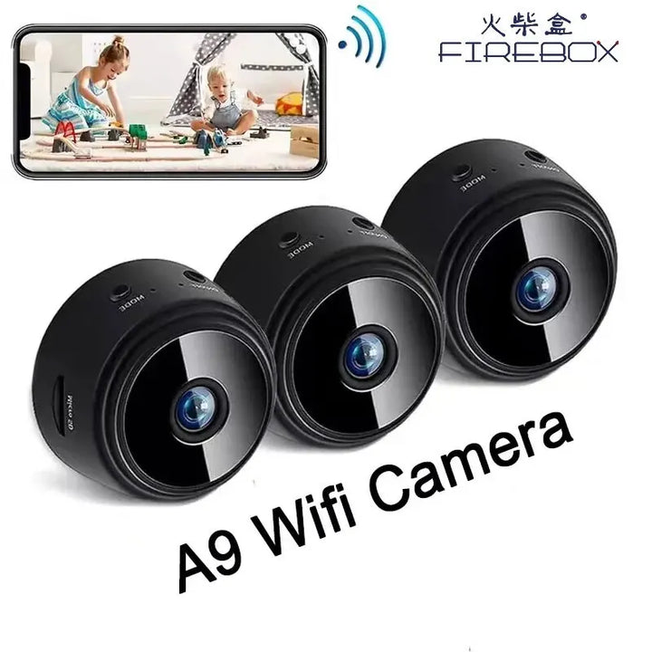 "VisionGuard A9: Smart WiFi Mini Security Cam"