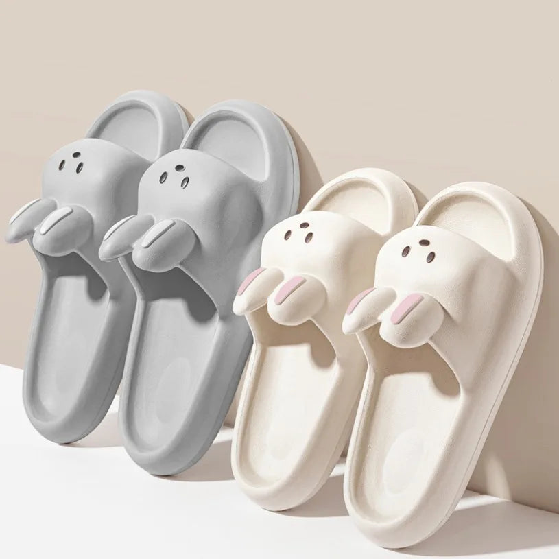 House Slipper Women Rabbit Cute Cloud Sandals Summer Flip Flops Beach Slides Home Casual Room Shoes Men Male Flat Female Eva